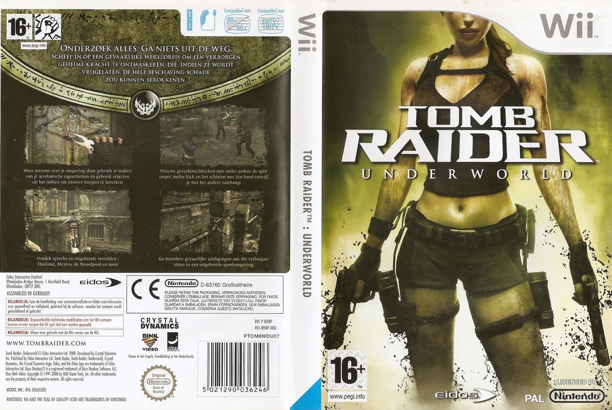 Tomb Raider: Underworld box art for Wii